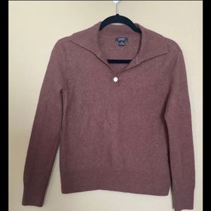 PRIVE CASHMERE sz M Brown 100% Cashmere V-Neck Sweater